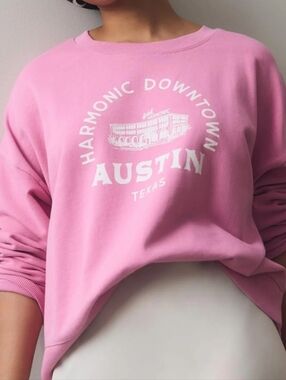 Maeve Anthropologie City Crew Neck Cotton Sweatshirt Top  XL